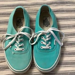 Vans turquoise tennis shoes 6/7.5